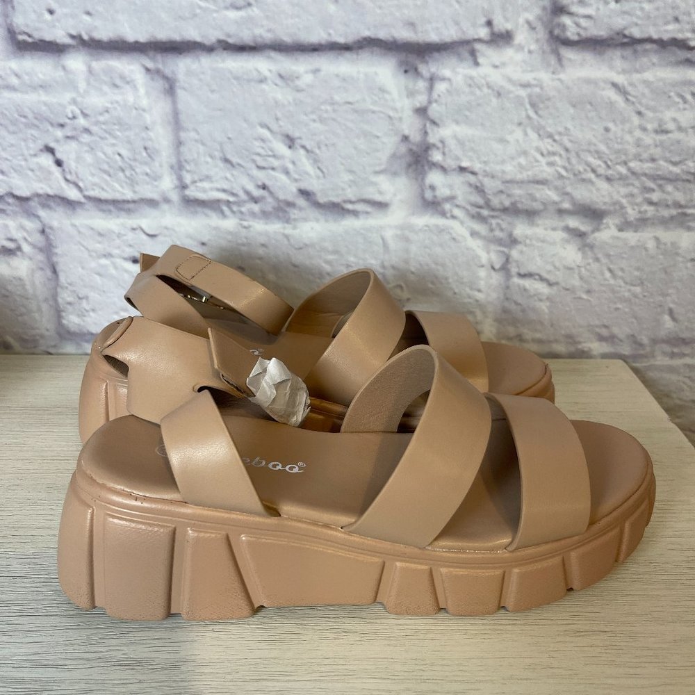 Nude Platform Sandal